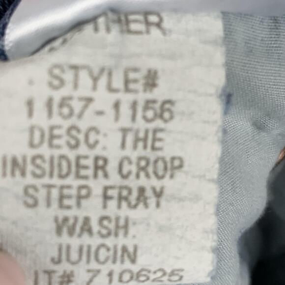 Mother Jeans Womens 30 Denim Insider Crop Step Fray Juicin High Rise Raw Hem - Picture 8 of 8